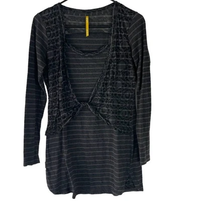 Lole Women's Size Medium Black Wrap Twist Long Sleeve Dance Yoga Top  - Image 1 of 4