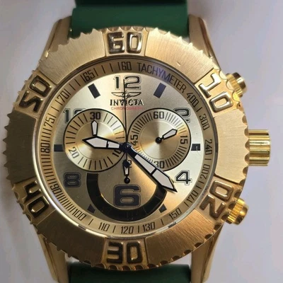 Мужские часы с хронографом Invicta Sea Spider зеленое золото 15242 50 мм - Изображение 1 из 4