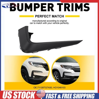 Cubierta de moldura superior para parachoques delantero negro para Honda Pilot 2019-2022 OEM Foto 1 de 4