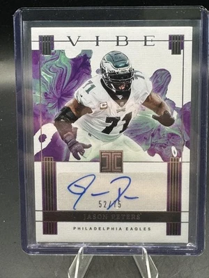 Panini Impeccable 2025 #VS-JPS Jason Peters Vibes Signatures #/75 Foto 1 de 2