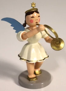 Falda plisada en blanco Erzgebirge ángel de la música falda corta pintada de color con caja - Imagen 1 de 5