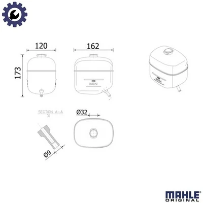 EXPANSION TANK COOLANT CRT 249 000S FOR NEW HOLLAND 8045.05 3.9L 8045.06 3.6L - Image 1 of 4