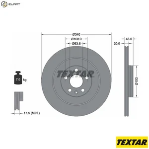 2x BRAKE DISC 92304503 FOR VOLVO XC90/II/SUV B420T/4204T26/4204T35 2.0L 4cyl - Picture 1 of 9