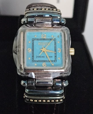 ECCLISSI LADIES STERLING SILVER WATCH WITH TURQUOISE DIAL-NEW W/ BOX & MANUEL - Image 1 of 4