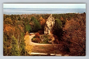 Mackinac Island MI-Michigan, Sugar Loaf Rock, Antik, Vintage Souvenir Postkarte - Bild 1 von 2