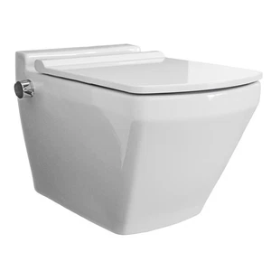 wandhängendes Dusch-WC spülrandlos mit Sitz integrierte Armatur - Bild 1 von 5