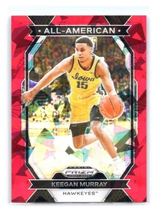 2024 Panini Prizm Draft Picks #19 Keegan Murray All-American Prizms Red Ice - Foto 1 di 2