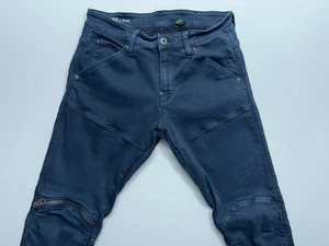 Pantalones de mezclilla ajustados a la rodilla G-Star Raw 3D con cremallera 5620 para hombre talla 31x32 azul pesado moto - Imagen 1 de 16