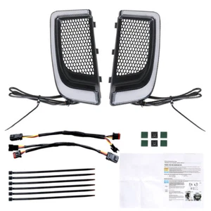 For 14-21 Touring Street Road Glide Fairing Lower Grills LED Turn Signal Lights - Picture 1 of 11