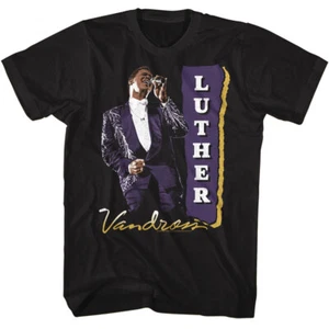 Luther Vandross Live On Stage tragender lila Anzug Herren T-Shirt R&B Soul Music - Bild 1 von 5