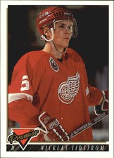 1993-94 Topps Premier Red Wings Hockey Card #9 Nicklas Lidstrom