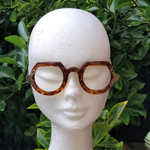 PAIRE DE LUNETTES VINTAGE GEOMETRIQUES OVERSIZE CHRISTIAN LACROIX ECAILLE - Imagen 1 de 19