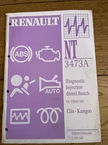 Manuel reparation ATELIER RENAULT Clio Kangoo Nt 3473A Injection Diesel Bosch - Picture 1 of 12