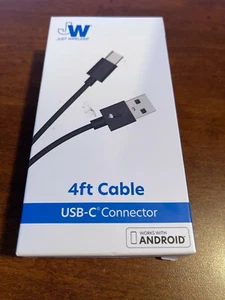 Just Wireless 4 Feet Charge Sync USB-C Charging Cable - Black - Picture 1 of 1