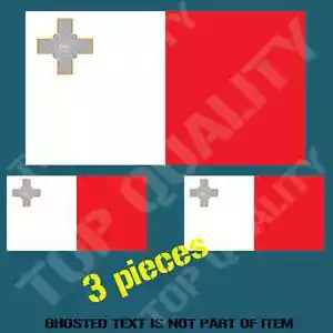MALTA MALTESE NATIONAL FLAG DECAL STICKER HARD HAT VEHICLE HELMET STICKERS - Bild 1 von 1