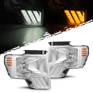 Par de faros de proyector LED MKII cromado cromado para Ford F-150 2009-2014 - Imagen 1 de 8