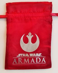 Star Wars Armada Red Dice Bag & 5 Acrylic tokens Spring 2015 Promo by FFG - Picture 1 of 4