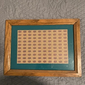 GRAPETTE ALL THINGS! 100 GRAPETTE STAMPS-FRAMED...the frame is a "wood" brown.. - Picture 1 of 3