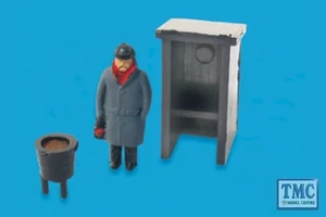 5034 Modelscene OO/HO Gauge Fog Man, Hut & Brazier Pack of 3 - Picture 1 of 1