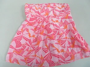 NWT $148 Lilly Pulitzer 'Deanna' Silk Strapless Printed Top Peach Size 0 - Picture 1 of 7