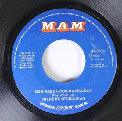 Pop 45 Gilbert O'Sullivan - Ooh-Wakka-Doo-Wakka-Day / Clair On Mam — 第 1/2 张图片