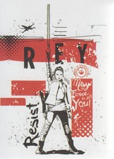 2017 Star Wars The Last Jedi Series 1 Resist! Insert #R-2 Rey