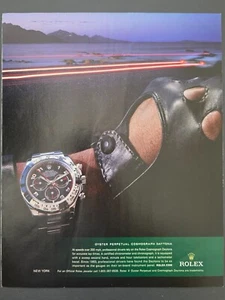 2007 PRINT AD Rolex Daytona Cosmograph Sportuhr mit Rennhandschuhen - Bild 1 von 1