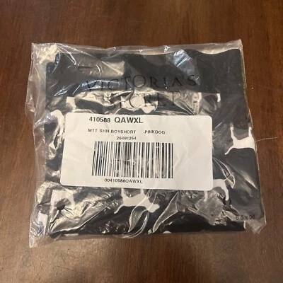 Victoria Secret ROSA Panty Boyshort XL Negro Blanco Perro Logo Estampado Bandas Foto 1 de 2