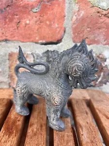 Estatuilla antigua Verdigris de bronce dragón ornamentado vendedor del Reino Unido - Imagen 1 de 7