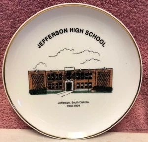 Jefferson South Dakota High School souvenir plate - Imagen 1 de 2