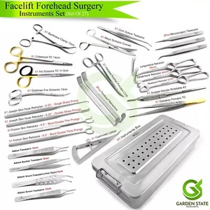 Facelift Forehead Plastic Surgery Kit Facial Face Lift Surgical Instruments Box - Picture 1 of 24