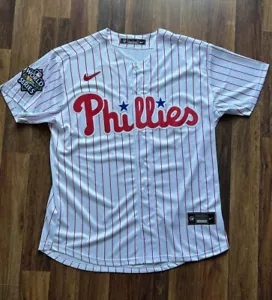 (NWT) Bryce Harper Philadelphia Phillies 2022 World Series Patch Jersey (LARGE) - Picture 1 of 4