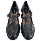 Clarks Artisan Harlan Dance Leather Black Wedge Heels Shoes Used | Uk 5.5