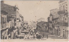 FRANCOFONTE SIRACUSA VIA MESSINA ANIMATA 1930 BELLA !