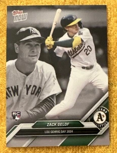 2024 Topps NOW Lou Gehrig Day #LGD-13 ⚾️ Zack Gelof RC ⚾️ Oakland Athletics - Picture 1 of 2