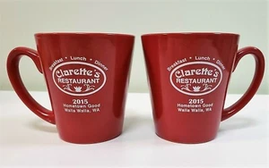 Two (2) Collectable CLARETTE'S RESTAURANT 2015 COFFEE MUGS *Walla Walla - Bild 1 von 6