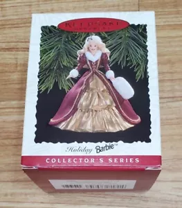 #1054 NRFB Vintage Hallmark 1996 Holiday Barbie Ornament - Picture 1 of 7