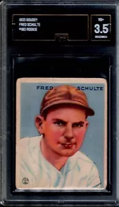 GMA 3.5 1933 Goudey #190 Fred SCHULTE RC, Washington Senators - Imagen 1 de 2