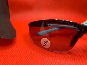 Sunglasses Adrienne Vittadini Sport Shiny Black/Turquoise NWT