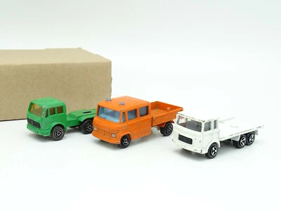 Majorette 1/60 - Lotto Di 3 Camion Mercedes - Saviem - Immagine 1 di 3