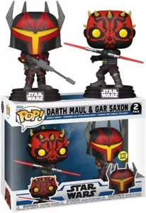 Funko POP Darth Maul GAR Saxon Glow Dark 2 Pack - Picture 1 of 1
