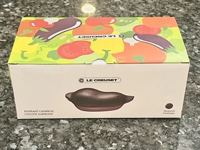 NEW Le Creuset Petite Eggplant Casserole Cocotte w/Lid Stoneware Cassis Purple - Image 1 of 4
