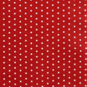20 kleine Cocktailservietten Mini Stars red Sterne Weihnachten rot Deko 25x25cm - Bild 1 von 1
