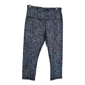 Kirkland Signature Womens LG Blue Capri Yoga Leggings with High-Rise Waistband - Picture 1 of 2