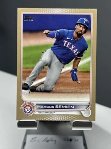 2022 Topps Series 2 Marcus Semien Gold Parallel /2022 #429 Rangers SP L - Picture 1 of 3