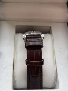 Beautiful 18mm FOR OMEGA Brown Croc Leather Strap With Deployment Buckle BARGAIN - Picture 1 of 6