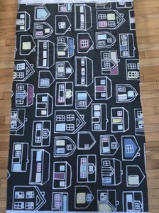 IKEA Emma Jones 2008 Village Houses Britten Hus 35x58 Cotton Fabric - Picture 1 of 6