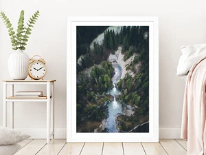 Buchenegger Wasserfälle In Forest Glass Framed Wall Art, Ready to Hang - Picture 1 of 6