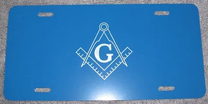 Masonic license plate Blue aluminum auto tag custom personalized vanity - Picture 1 of 1