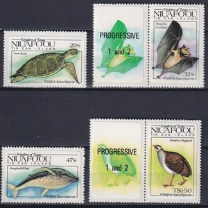 Tonga, Niuafo'ou 1984 Fauna, Birds, Whales, Turtles, Bats MNH** - Picture 1 of 1